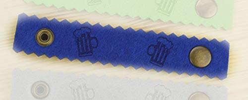 Henkelband 'Bierkrug - Comic Style' Oktoberfest Maß Maßkrugband - Farbe wählbar - 1 Stück (Blau)
