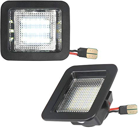 MbuyDIY LED License Plate Light Lamp Assembly Compatible with 2015-2020 F150 17-20 Raptor Clear Lens 6000K White, Pack of 2