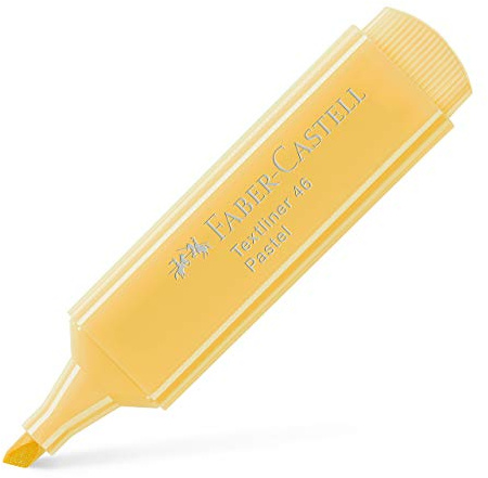 Faber-Castell Textliner 46 Textmarker, Pastell-Vanille, 50 Stück