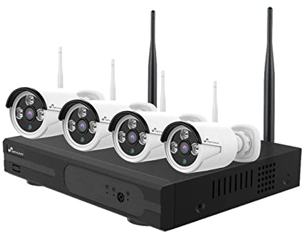 NIVIAN Kit de Vidéosurveillance WiFi 2K SUPERHD – Sécurité Facile à Installer pour Maison ou Commerce, Détection Humaine AI, Vision Nocturne, Accès à Distance, 4 Caméras + NVR 4CH