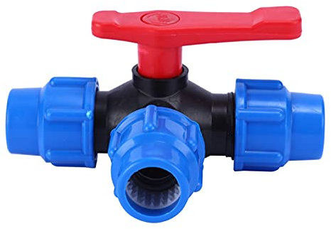 LOVCCIE Vanne À Bille D'arrêt,20/25/32/40/50/63mm Robinet À Tournant Sphérique À Trois Voies À Connexion Rapide PVC PE Tuyau À Interrupteur Rapide Connecteur en T (Size : 40mm)