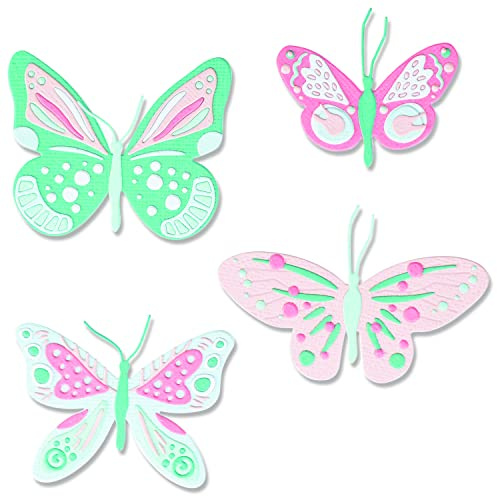 Sizzix Thinlits Stanzschablonen-Set, 29 Stück, gemusterte Schmetterlinge von Jenna Rushforth | 665896 |Kapitel 2 2022, multicolor, One Size