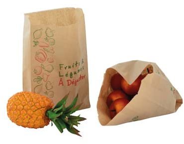 Emballage garrigou 1000 sacs primeur fruits et légumes papier kraft alimentaire 3 kg kilos 230x340x80 m/m