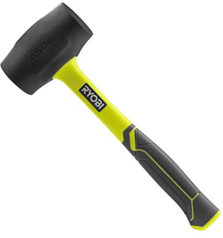 Ryobi RHHM450 450gr Fibreglass Rubber Mallet (Black)