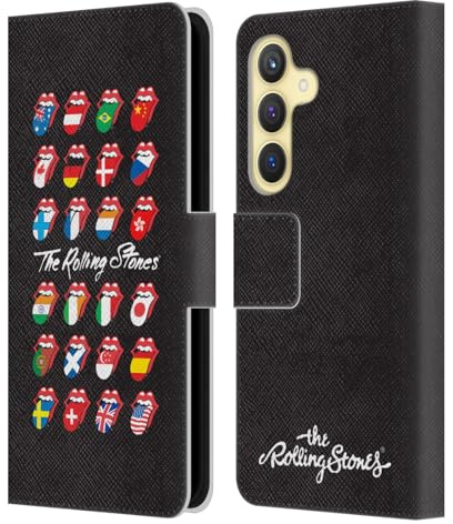 Head Case Designs Officially Licensed The Rolling Stones Flag Poster Licks Collection Leather Wallet Case Compatible with Samsung Galaxy S24 5G