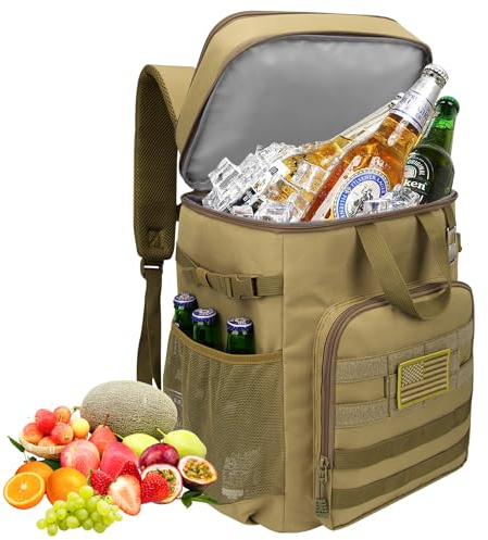 Hp hope Kühlrucksack 43L Isolierte Kühltasche Picknicktasche Warmhaltebox Kühlbox Kühlrucksack Groß Rucksack Herren und Damen für Camping Strand Outdoor Reisen Familie Picknick BBQ