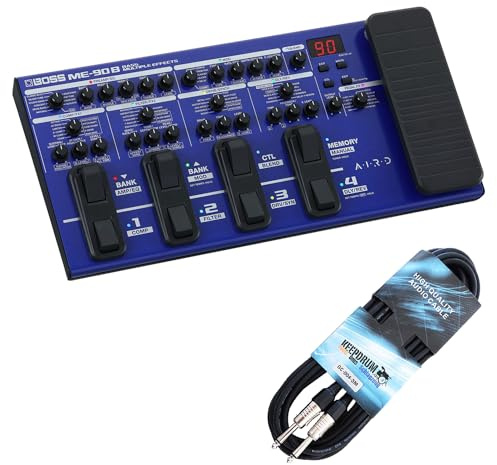 Boss ME-90B Multi-Effektgerät für Bass + keepdrum Klinkenkabel