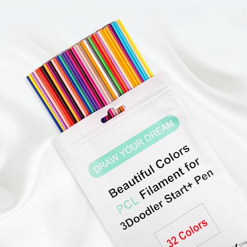 32 Farben 3D Doodler Pen Nachfüllungen für 3Doodler Start 3D Stift PCL Filament 3Doodler Start Nachfülls Packungen Jede Farbe 5 pcs Gesamt 160 pcs Nur passend für 3Doodler Start+ Pen