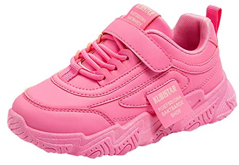Mode alle Jahreszeiten Kinder Sportschuhe Mädchen Flache Sohle Dicke Sohle rutschfeste leichte Schnürung Hakenschlaufe einfarbig bequem lässig Winterschuhe 38 Damen Turnschuhe 36