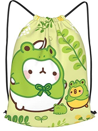 Kawaii Süßer Frosch Stofftasche Bag Mit Kordelzug Turnbeutel Verstellbar Sportbeutel Für Urlaub Herren Sport