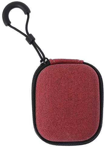 GAROZATION Waterproof Earphone and Data Cable Storage Bag, Multipurpose Mini Eva Zipper Pouch for Travel and Electronics Organizing, Universal Red Cord Charger Organizer