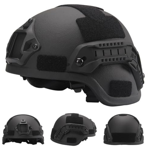WQZXM Casque Pare-balles Militaire en Aramide NIJ IIIA Lourd, Casque Balistique Tactique Fast High Cut, Équipement De Protection pour La Chasse en Plein Air 1,4 Kg(MICH2000)