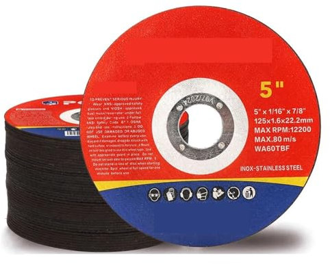 Disques de meulage 125 mm Disques de Coupe en résine métallique Disques de ponçage à lamelles for meuleuse d'angle for métal 2 à 50 pièces(50pcs)