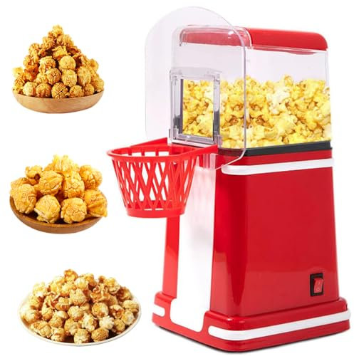 Machine à Pop-Corn à Air Chaud, 1100 W pour La Maison, Machine à Pop-Corn à Air Rapide en 3 Minutes, Cordon d'alimentation De 1 Mètre De Long, Peut Faire éclater 100 Grammes De Maïs à La Fois