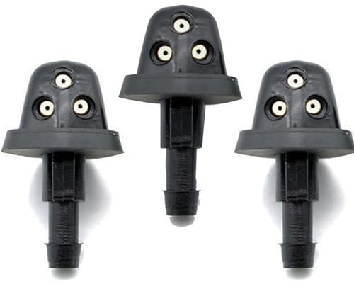 RAQXOLPB Scheibenwasch Spritzdüse Kompatibel Mit VW Für T25 Für T3 Für Vanagon 2001 2002 2004 2005 2006 3-teiliges Scheibenwaschdüsen-Set Für Vorne Und Hinten, Dreifache Scheibenwischerdüse