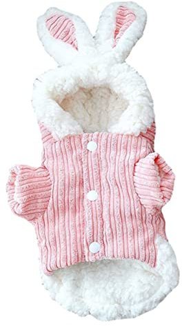 SEWOART Puppy Bunny Hoodie Für Hunde Kuschelige Atmungsaktive Kapuzenjacke Für Herbst Und Winter Süßes Design Für Festivals Und Cosplay Für Kleine Und Mittelgroße Hunde