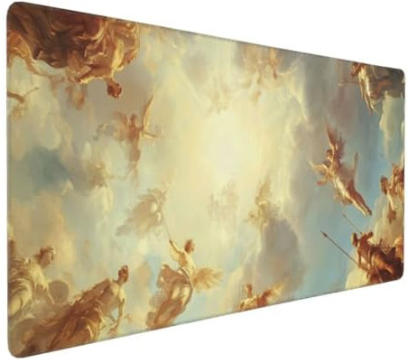 Jesus Mauspad, Large XXL Mouse Pad 700x300x3mm Gaming Tastatur Matte, Groß Vernähte Kanten WassXerdicht Anti-Rutsch Mauspad, Erweiterter Schreibtisch Schutz Mauspad für Geschenk Weiblich Office k-617
