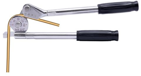 Piegatubi 5/16 3/4 Piegatubi manuale portatile a cricchetto 0-180° per manutenzione di veicoli da garage, decorazione, tubi sottili in rame, alluminio, ferro dolce, acciaio, macchina piegatubi (pe