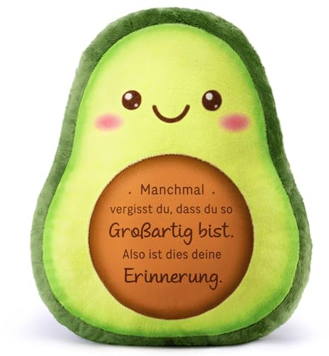 Juratar Geschenk für Frauen Süßes Avocado ZierKissen, Geburtstagsgeschenk für Frauen, Mutmach Geschenkidee für Freundin, Kollegin, Schwester, Tochter, Mama, Positiv Avocado Geschenk