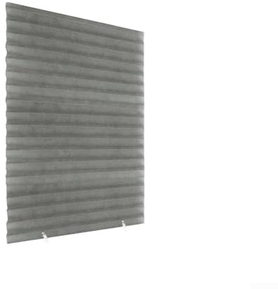 Plissee Klemmfix 150x60cm Blickdichte Fensterabdeckungen Ohne Bohren Verstellbare Verdunkelungsschattierungen für Schlafzimmer Wohnzimmer(Grau)
