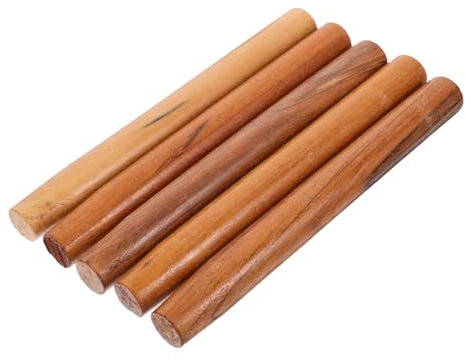 Milisten 5pezzi Manico in Legno Duro Sostituzione Asta Gambo Legno Per Pala Martello Attrezzi Da Giardino Bastone Bullone Manico Ricambio