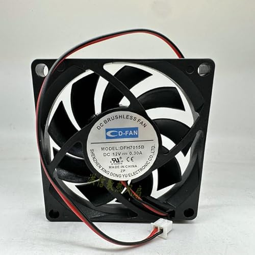 DFH7015B 70mm DC Brushless Fan - 12V 0.30A Double - Lead Sleeve Bearing Cooling Fan