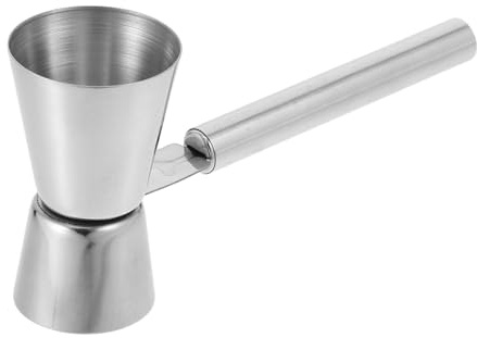 COLLBATH Stainless Steel Jigger with Ergonomic Handle Dual Headed Cocktail Measuring Cup for Spirits Drinks Alcohol Precision Bar Tool for Home and Professional Use