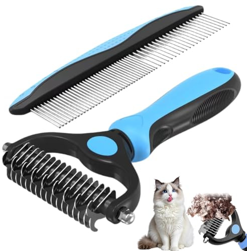 Spazzola per cani, 2 pezzi, Pettine Gatti, Togli Peli Animali, Cardatore Sottopelo, Stripping Pet Brush, Spazzole Doppia Faccia