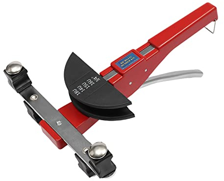 Piegatubi manuale 6-22 mm, set di piegatubi a cricchetto, piegatubi a 90°, con 7 teste piegate e strumento per sbavare