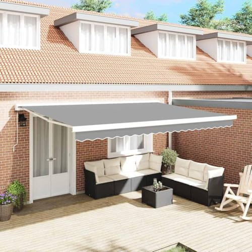 Auvent Patio Store Terrasse Exterieur, Auvent Blanc 5 x 3 m Métal Auvents pour Portes D'entrées Auvents De Porte D'entrée pour Cour, Balcon, Jardin
