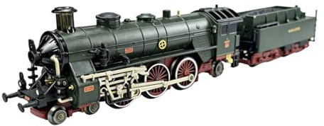 Jiuvaso Giocattolo del Treno a Vapore con luci e Suoni di Fumo, per Feste, Modello di Locomotiva, Treno Elettrico per Compleanni, Bambini, Natale, Verde