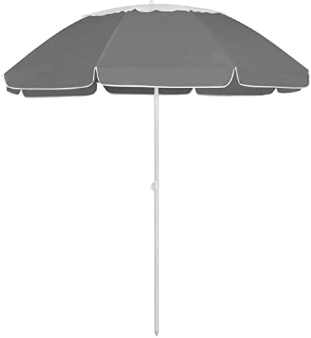 Nqyjm Ombrellone da spiaggia antracite 300 cm Ombrellone da giardino impermeabile protezione UV per patio, esterno, accanto alla piscina, ristorante e caffetteria