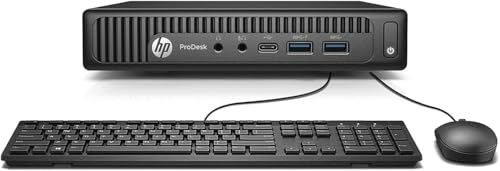 HP Prodesk 600 G2 Mini Desktop PC, Intel Core i5-6500, 8GB RAM, 256GB SSD, US Keyboard, WiFi, Bluetooth, Windows 11 Pro (Renewed)