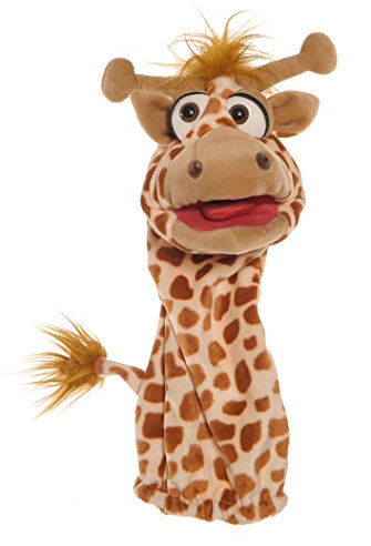 Living Puppets Quasselwurm Giraffe aus Stoff in der Größe 39cm, W573 Gelb
