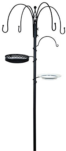 Gardman A04390 Decorative Bird Feeding Station - Black, Built Dimensions 228cm x 64cm x 64cm