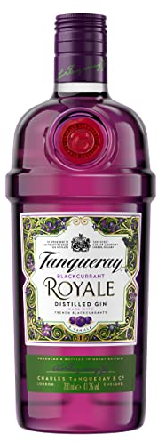 Tanqueray Blackcurrant Royale Gin, Leckeres Johannisbeer-Aroma, Empfohlen für Gin Tonic & Cocktails, 41,3% vol, 700ml Einzelflasche