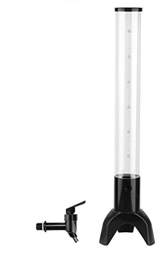 Torre de cerveza - 3L 100 oz. Dispensador de torre transparente para bebidas con tubo de hielo incluido, fácil limpieza, grifo integrado de doble acción