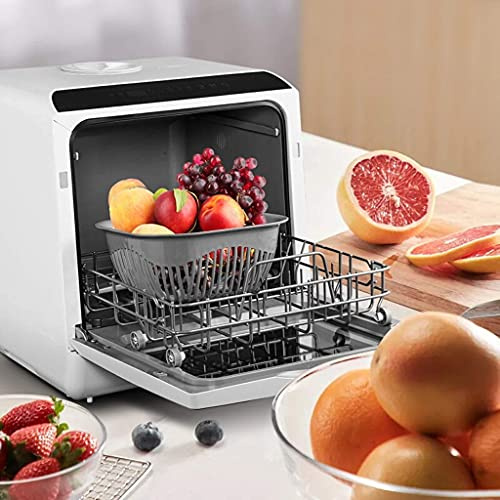 Compact Dishwasher,Table Top Dish Washer for Apartment Office and Home Kitchen With 4 Place for Setting Rack and Basket