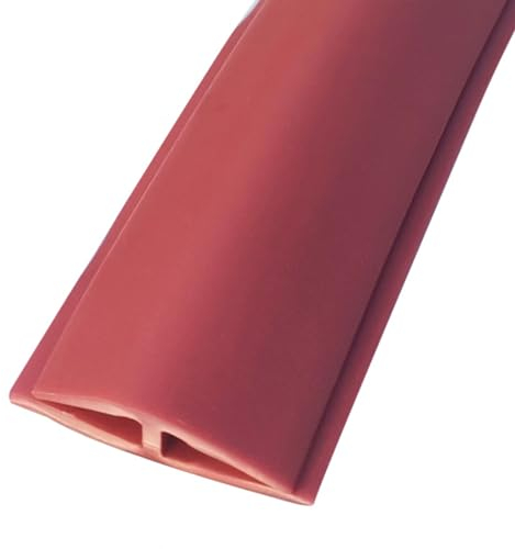 übergangsprofil T-form-Übergangsstreifen von Teppich zu Teppich, Plastik-PVC-Randordnungsstreifen, Flexibler Teppichkantenschutz, Nahtschneideschiene zum Verbinden von Lücken ( Color : Red , Size : 15