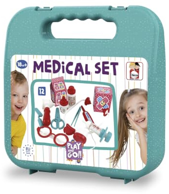Chicos - Valigetta Dottore Bambini | Kit Medico Giocattolo con 10 Accessori | Set Dottoressa Portatile e Giochi di Ruolo | 3+ Anni (87100)