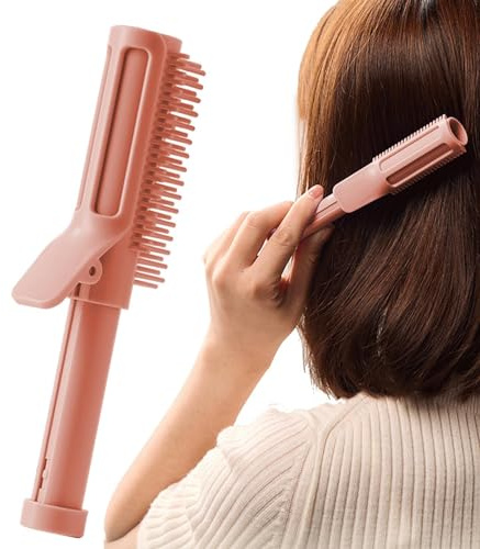 Rurunklee Volumizing Hair - Curler Styling Tool for Volumizing - Curling Make Up Brush Roller Tool Curlers Top of Head, 2-in-1 Retractable Styling Comb Wavy Hair Products for Hair Salon