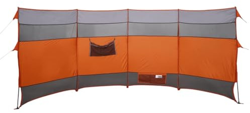 vidaXL Brise-Vent de Camping, Pare-Vent de Camping, Pare-Brise de Plage, Pare-Soleil de Jardin Terrasse, Orange 366x152x152 cm Imperméable