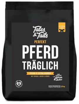 Tales & Tails Halbfeuchtes Trockenfutter für Hunde | Getreidefrei | Eine Tierische Proteinquelle | Hohe Akzeptanz & Verträglichkeit (1.5 kg (1er Pack), Pferd)
