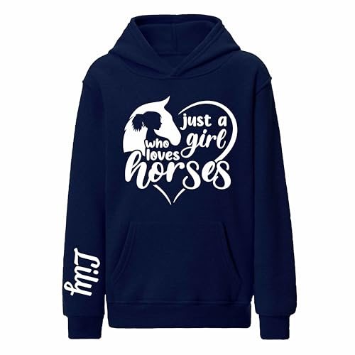 Varsany Personalised Horse Hoodie Kids Horse Riding Jumper Girls Boys | Personalised horse riding hoodie for kids, girls and boys; a custom pony jumper for birthdays, riding days and gifts.