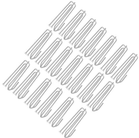 Fluxioxtna Juego 20 4 Puntas Gancho Plegable Cortina Acero Inoxidable Gancho para Drapeas Y Rieles Pesados