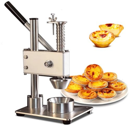 Portable Manual Tartlet Press Machine, Stainless Steel Egg Tart Shell Maker For Muffins, Cupcakes, Mini Pies – Non-stick Tart Mould Tool For Home Baking & Cake Shops
