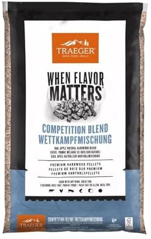 Traeger Competition Blend Premium Hartholzpellets, 9 kg, Süß-Nussiges Raucharoma, FSC-Zertifiziert