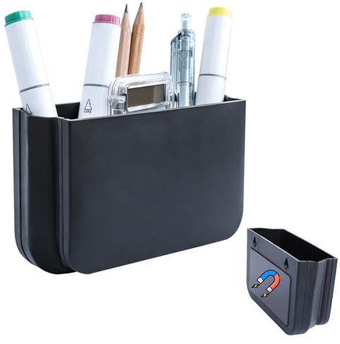 DoocliB Magnetischer Stiftehalter, Whiteboard Stifthalter Faltbarer, | Magnetisch Marker Organizer für Whiteboard, Kühlschrank, Spind, Schule, Bürozubehör