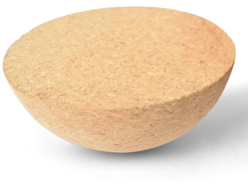 Balance Board halvkula i massiv kork, balanstränare för fitness, yoga, 30 cm diameter, höjd 10 cm, kork, halvkula för barn och vuxna, lämplig för balansplattor