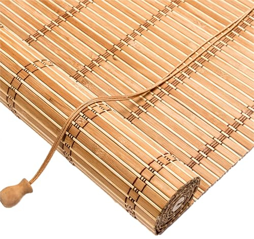 50x60cm Estores De Bambú,Cortina De Madera Natural Persiana Enrollable para Ventanas,Aislamiento Protección Solar y Privacidad Estor Bambus,Cortinas en Exterior e Interio
